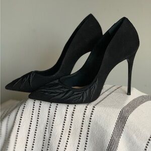 ISO SCHUTZ Black Suede Heels Kelebek Sz 11, 11.5, 12